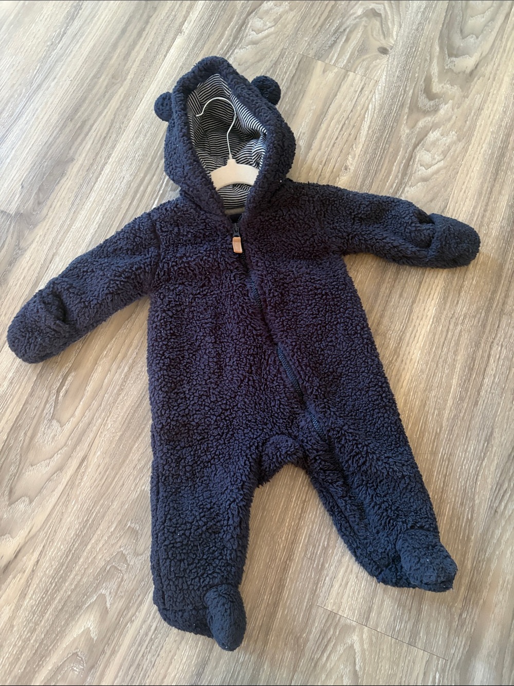 Carters Sherpa Baby One-Piece with Hood 3mo